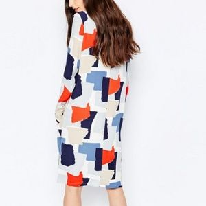 ASOS Selected Femme Color Block Knee-length Dress